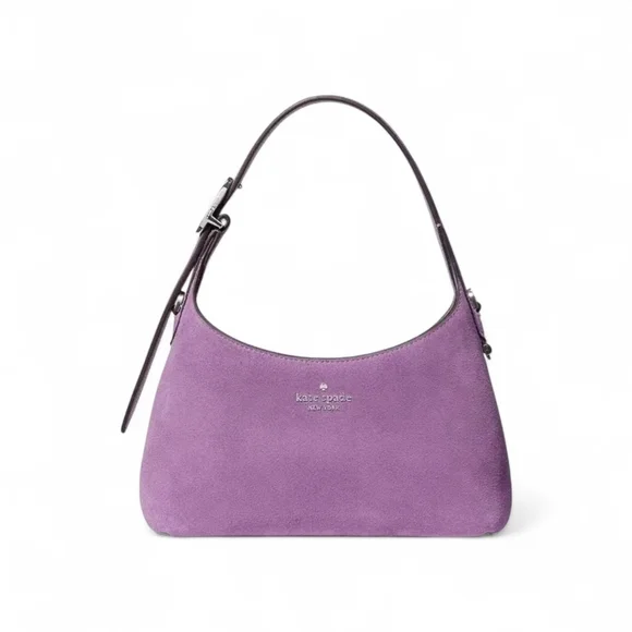 Kate Spade Suede Mini Shoulder Crossbody Bag Retail $329 in Wisteria - Picture 1 of 3